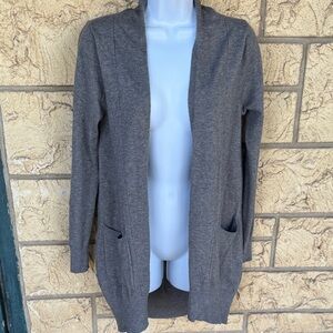 Alexandra + David Gray Open Front Women's Sweater Size Small Med